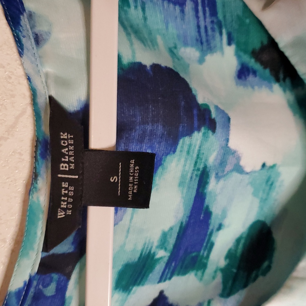 White House Black Market Blue and Green Women's Top Size S - Picture 3 of 11
